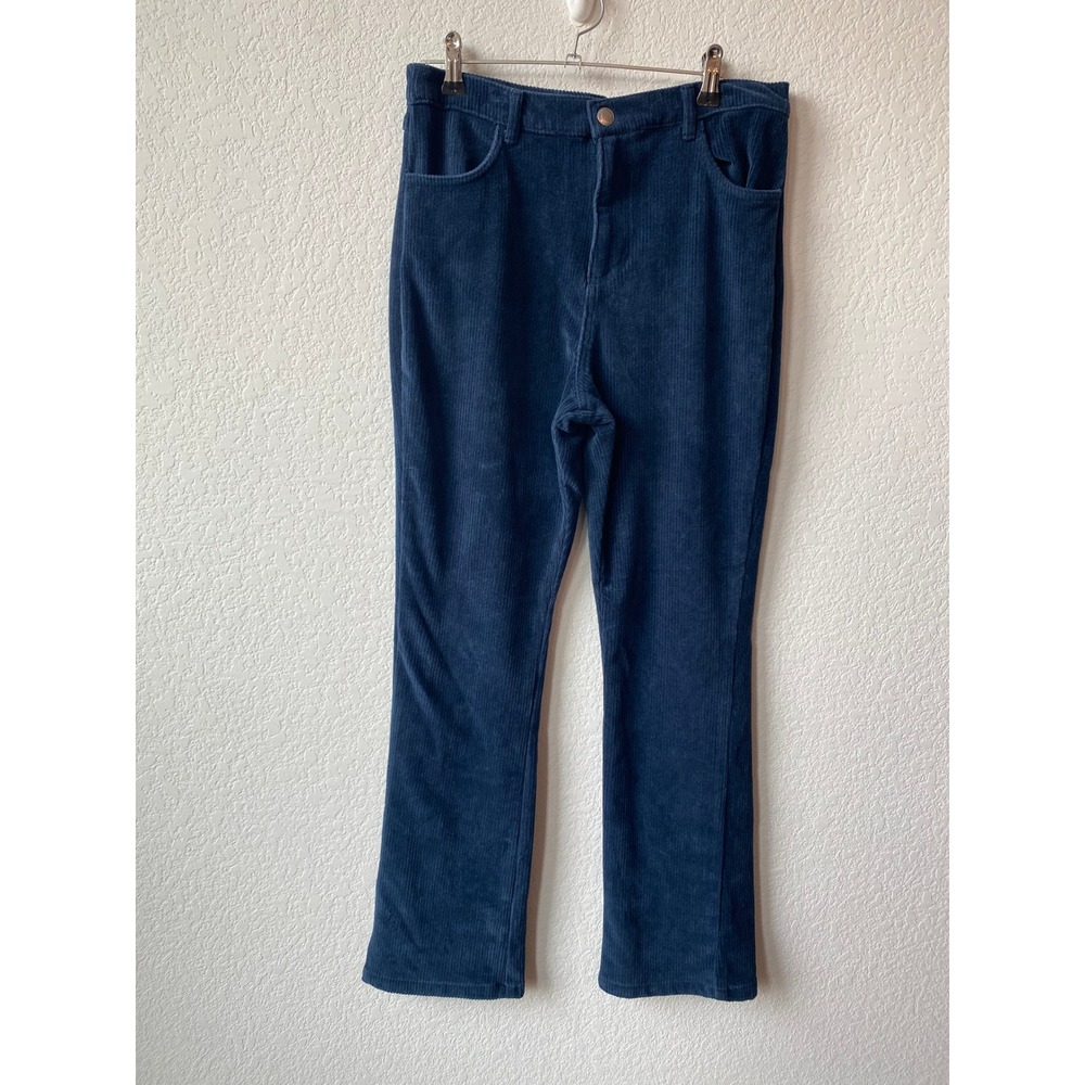 Free Assembly Girls Corduroy Retro Flare Pants Size XL 14/16 Blue